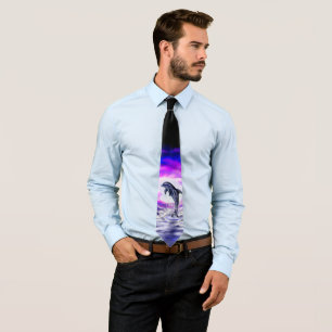 Moonlight Dolphin Neck Tie