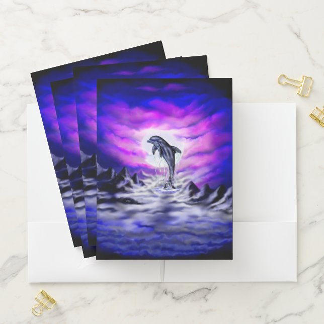 Moonlight Dolphin Pocket Folder (In Situ)