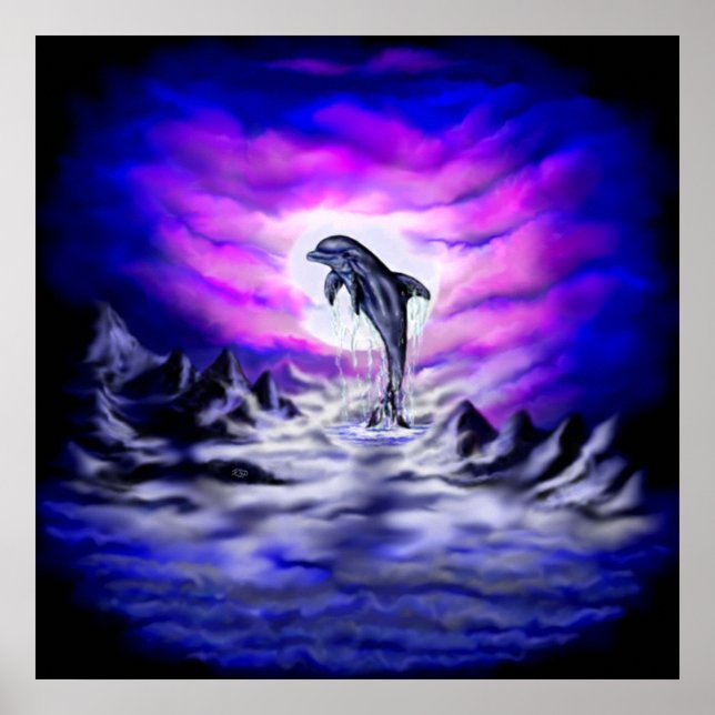 Moonlight Dolphin Poster (Front)