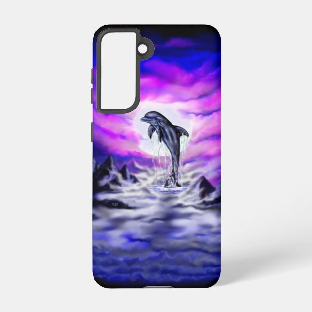 Moonlight Dolphin Samsung Galaxy Case (Back)