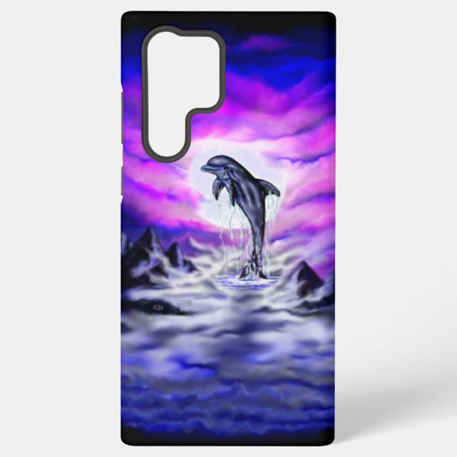Moonlight Dolphin Samsung Galaxy Case (Back)