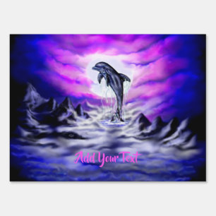 Moonlight Dolphin Sign
