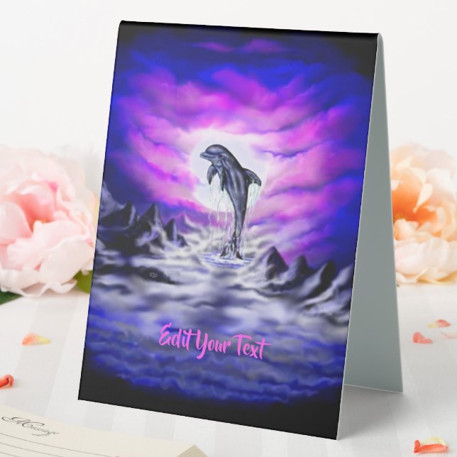 Moonlight Dolphin Table Tent (In SItu (Wedding))