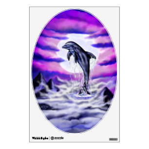 Moonlight Dolphin Wall Decal