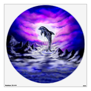 Moonlight Dolphin Wall Decal