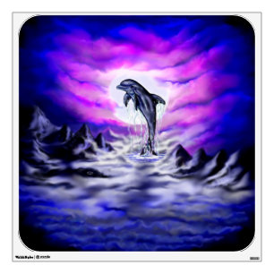 Moonlight Dolphin Wall Decal