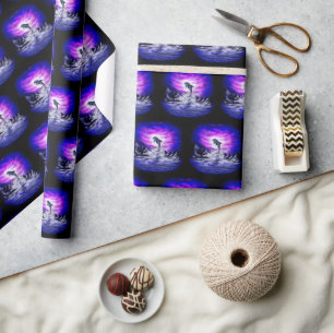 Moonlight Dolphin Wrapping Paper