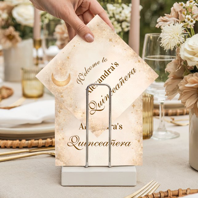 Moonlight Elegance Quinceañera Napkins (Creator Uploaded)