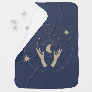 moonlight fantasy aesthetic design baby blanket