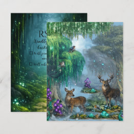 Moonlight Forest Bioluminesence RSVP Card