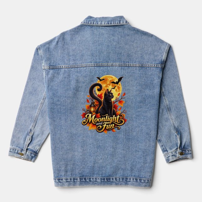 Moonlight & Fun Denim Jacket (Back)