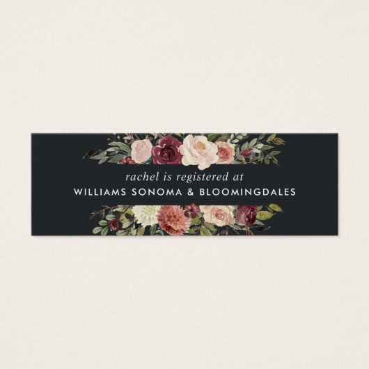 Moonlight Garden Bridal Registry Cards | Mini (Front)