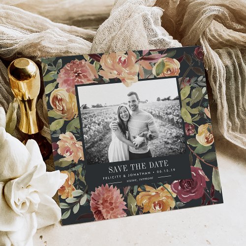 Moonlight Garden Photo Save the Date Card