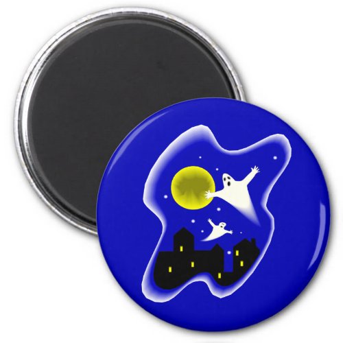 Moonlight Ghosts Fly Through Night Sky Magnet