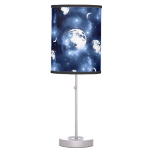 Moonlight Glow Moon Phases in Sky Clouds Table Lamp