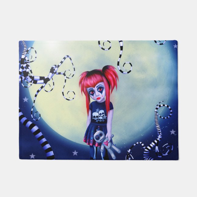 Moonlight Goth Doll Doormat (Front)