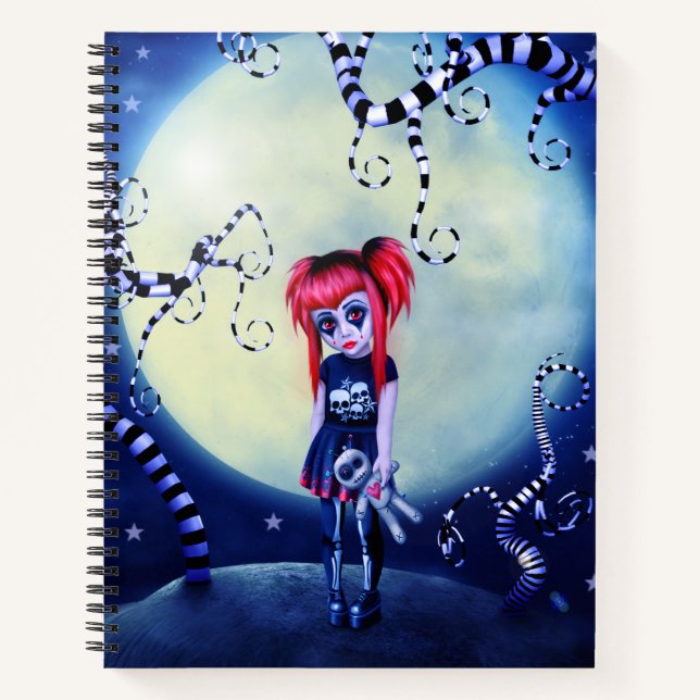 Moonlight Goth Doll Notebook (Front)