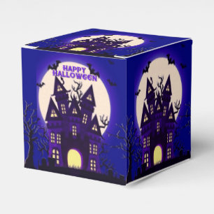 Moonlight Haunted Mansion Cube Favor Boxes