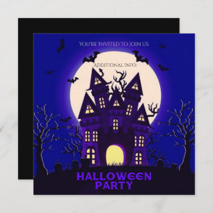 Moonlight Haunted Mansion Invitation