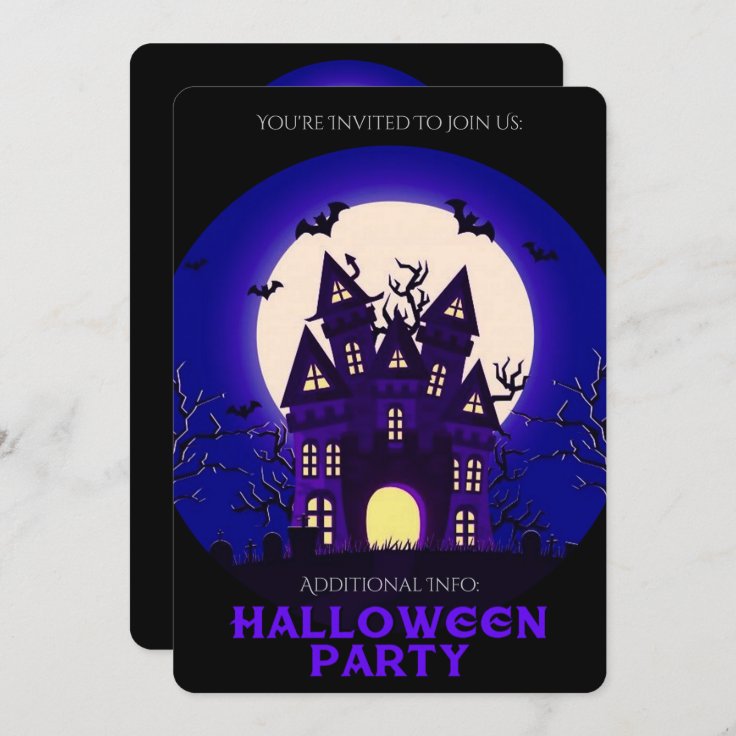 Moonlight Haunted Mansion Invitation Zazzle