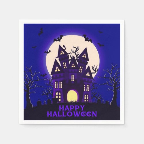 Moonlight Haunted Mansion Napkins