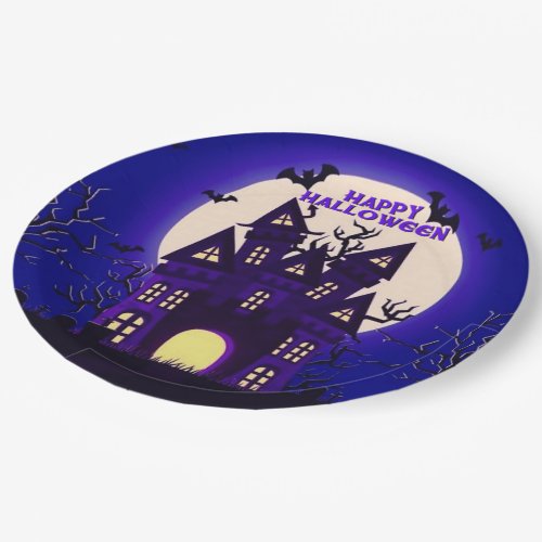 Moonlight Haunted Mansion Paper Plates