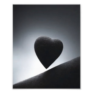 Moonlight Heart Shape Night Sky Photo Print