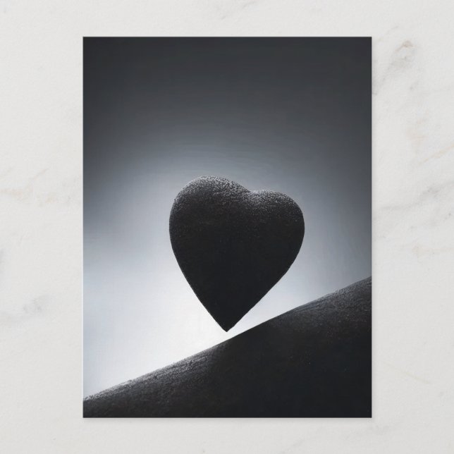Moonlight Heart Shape Night Sky Postcard (Front)