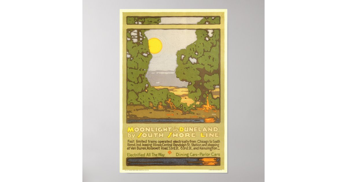 Moonlight in Duneland Poster Zazzle