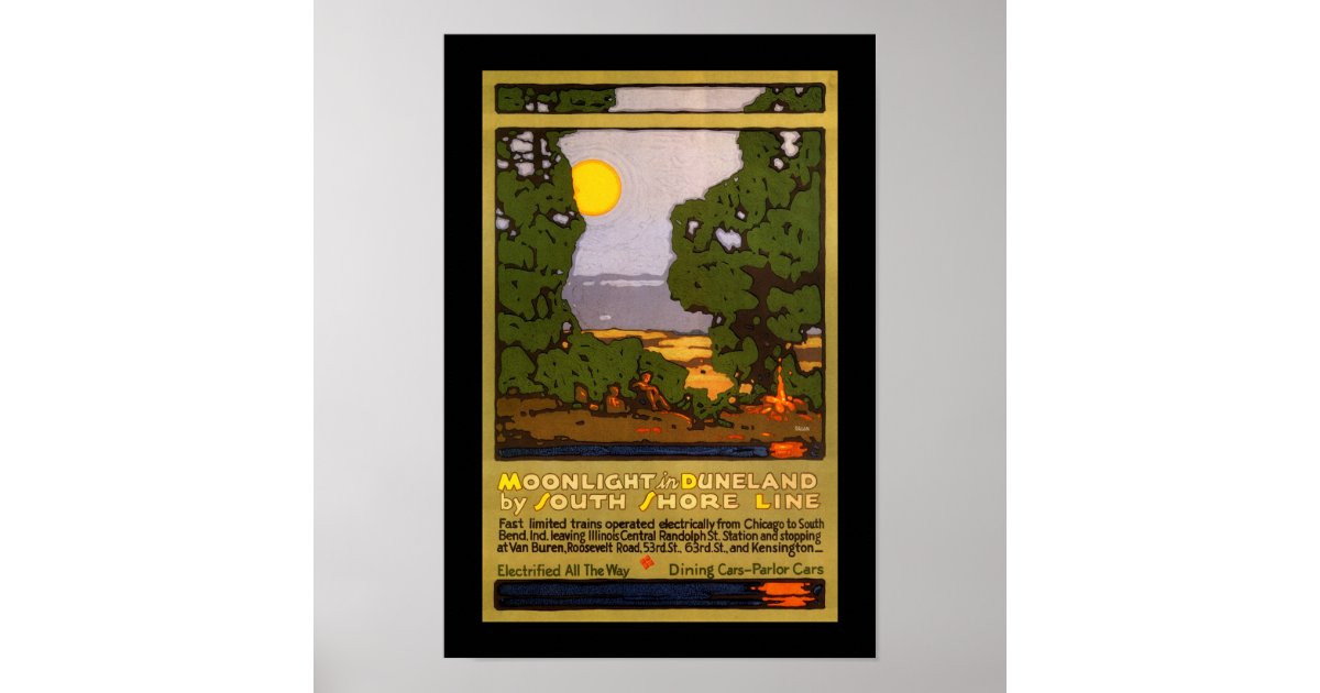 Moonlight in Duneland Poster Zazzle