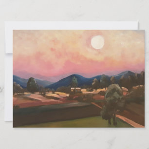 Moonlight in the countryside card