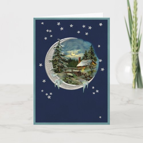 Moonlight in Vermont Holiday Card