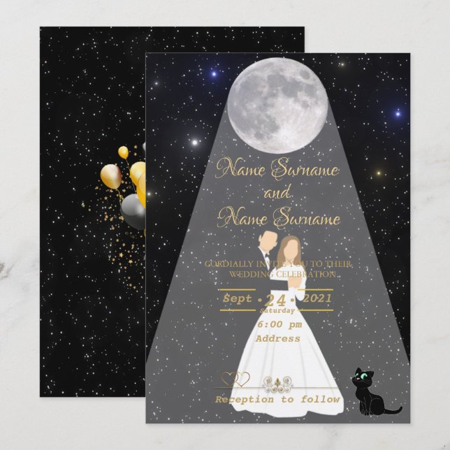 Moonlight Invitation (Front/Back)