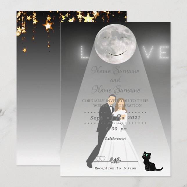 Moonlight Invitation (Front/Back)