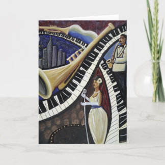 Moonlight Jazz Greeting Card
