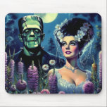 Moonlight Matrimony Mouse Pad<br><div class="desc">Add a unique touch of retro spookiness to your daily routine with this eye catching mousepad.</div>