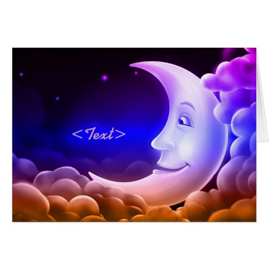 Moonlight Memories Moon Note Card (Front Horizontal)