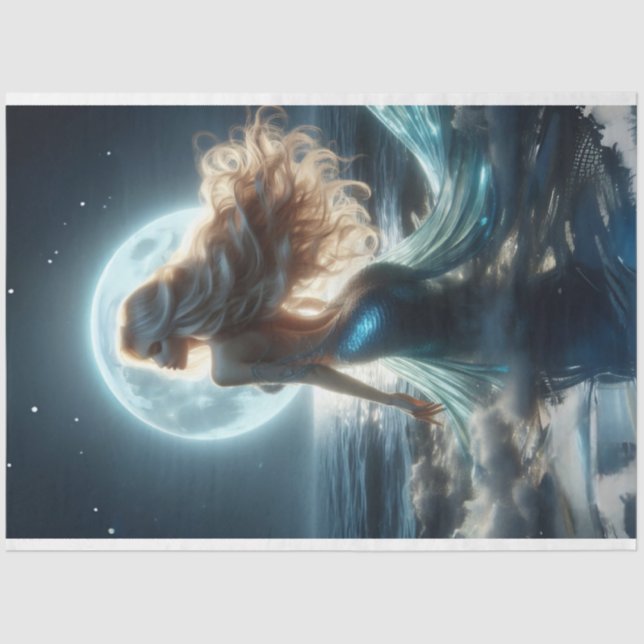 Moonlight Mermaid Tissue Paper (Front)