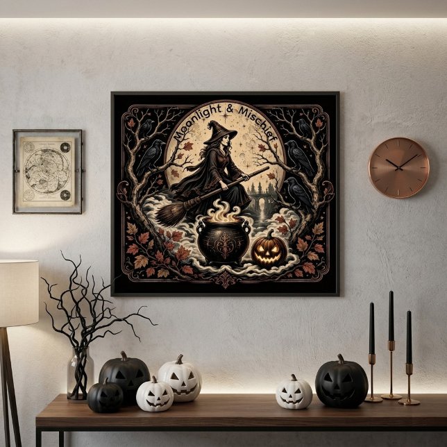 Moonlight & Mischief Vintage Witch's Magic Potion  Acrylic Print (Moonlight & Mischief Vintage Witch's Magic Potion Acrylic Print)