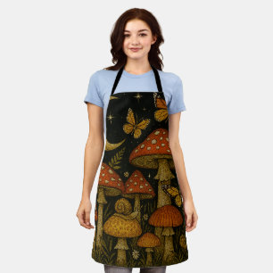 Moonlight Mushrooms Apron