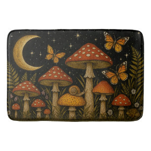 Moonlight Mushrooms Bath Mat