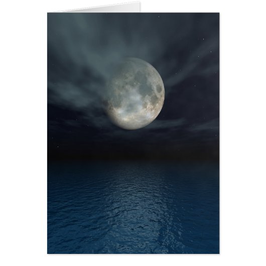 Moonlight ocean - card (Front)