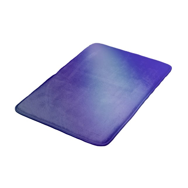 Moonlight Ombre Blue & Navy Bath Mat (Angled)