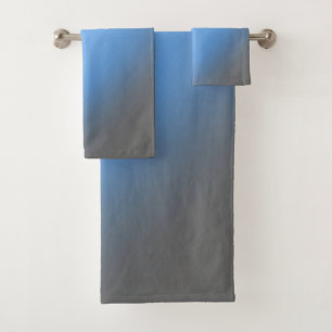 Moonlight Ombre Gray & Blue Bath Towel Set