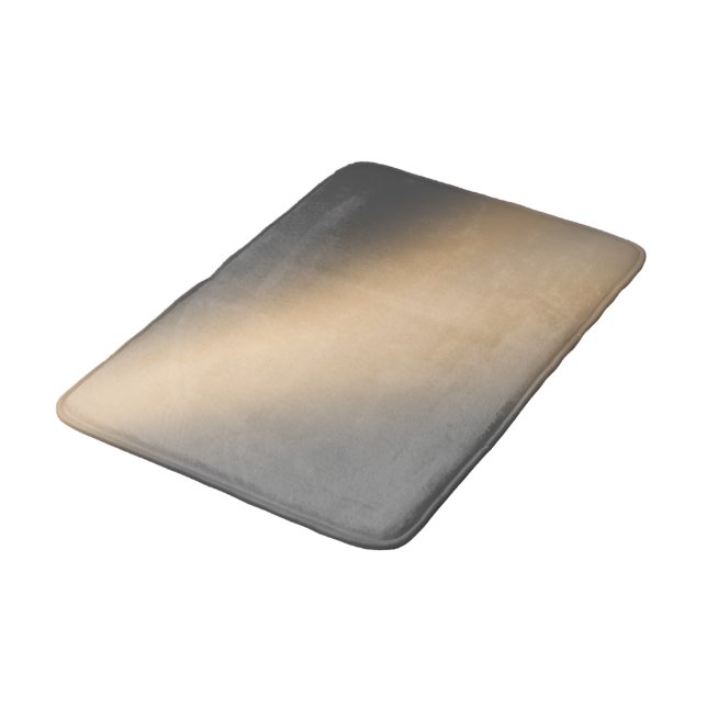 Moonlight Ombre Gray Gold  Bath Mat (Angled)