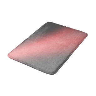 Moonlight Ombre Silver Gray & Peach  Bath Mat