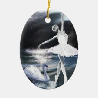 Moonlight on Swan Lake Ornament