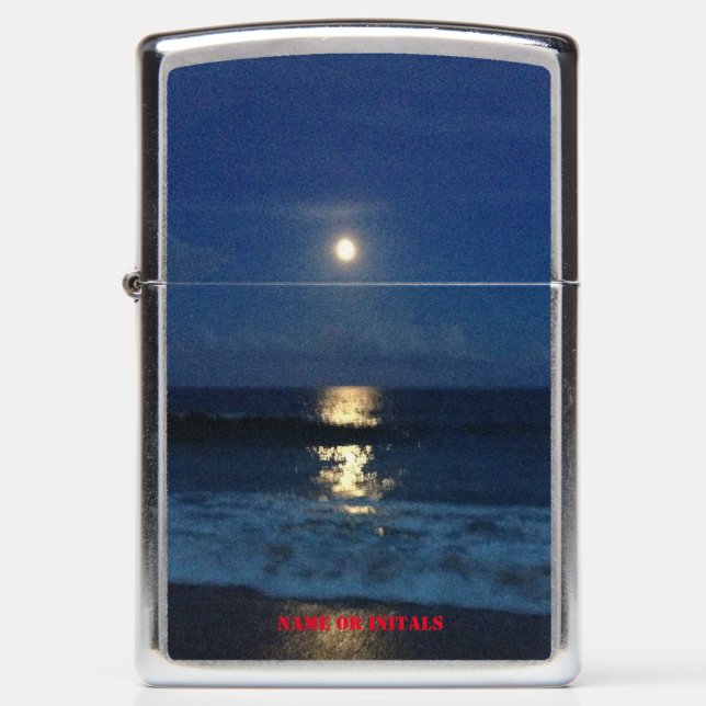 MOONLIGHT on the BEACH Zippo Lighter (Front)