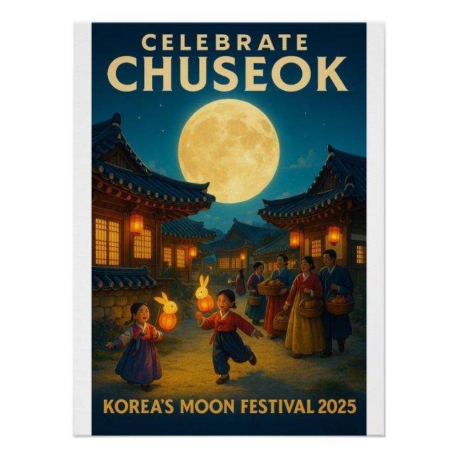 Moonlight Over Hanok Village Poster (Front)