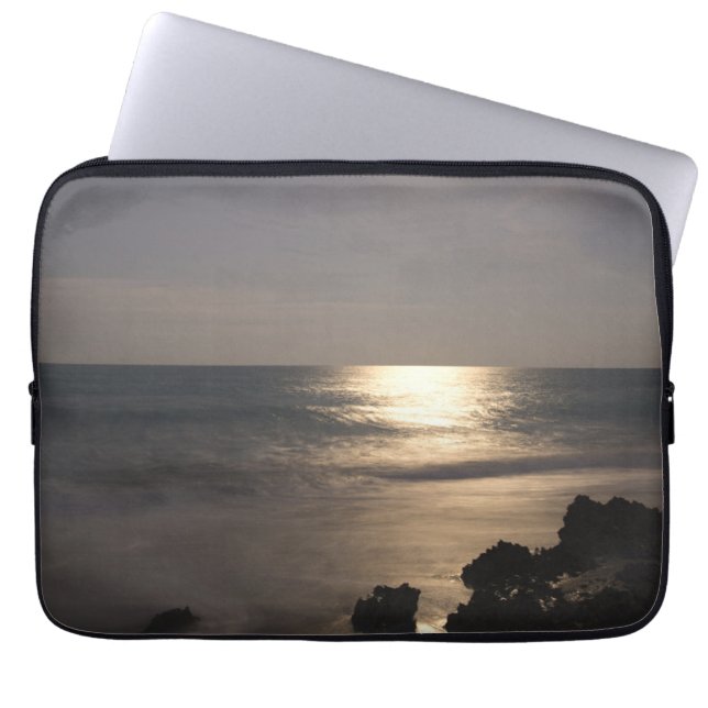 Moonlight Over Ocean Laptop Sleeve (Front)